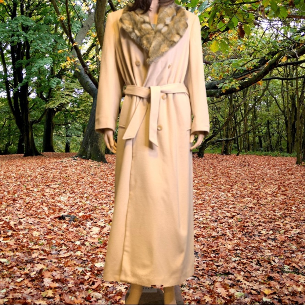 Olsen Collection Camel Double Breasted Duster